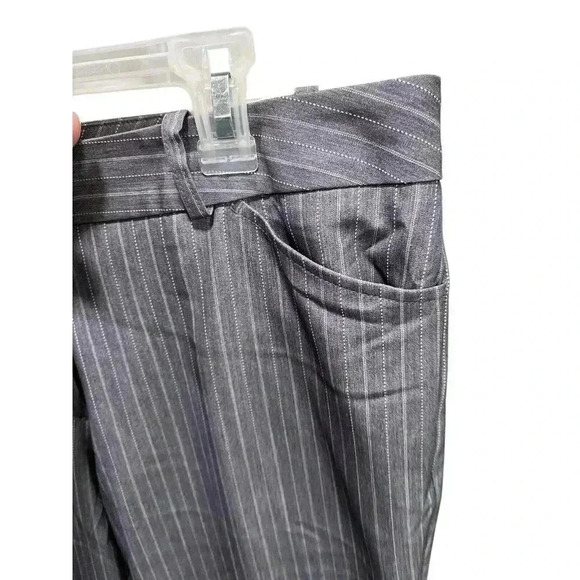 NWT Worthington Women's 12 Modern Fit Trouser Leg Pants Grey Stripes Work Casual - Picture 5 of 8